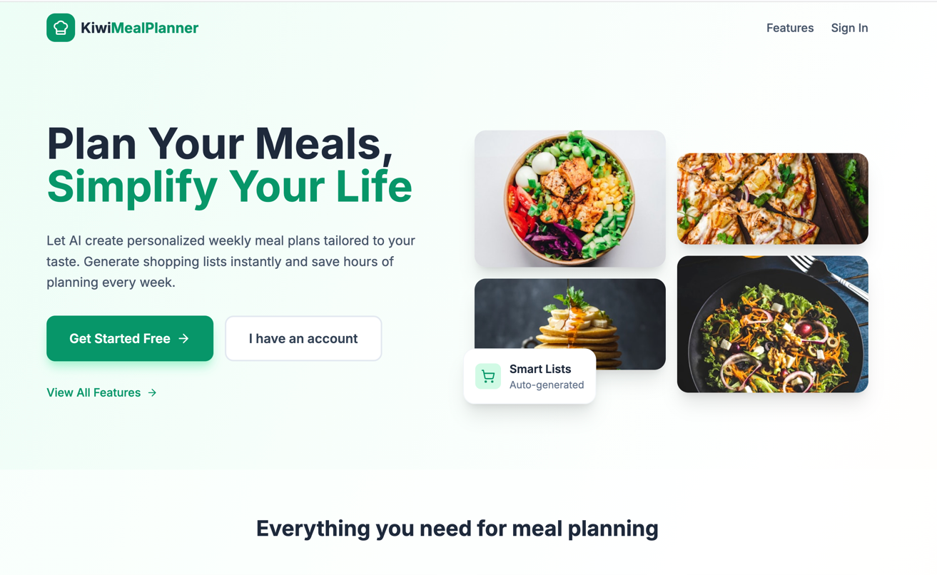 Kiwi Meal Planner